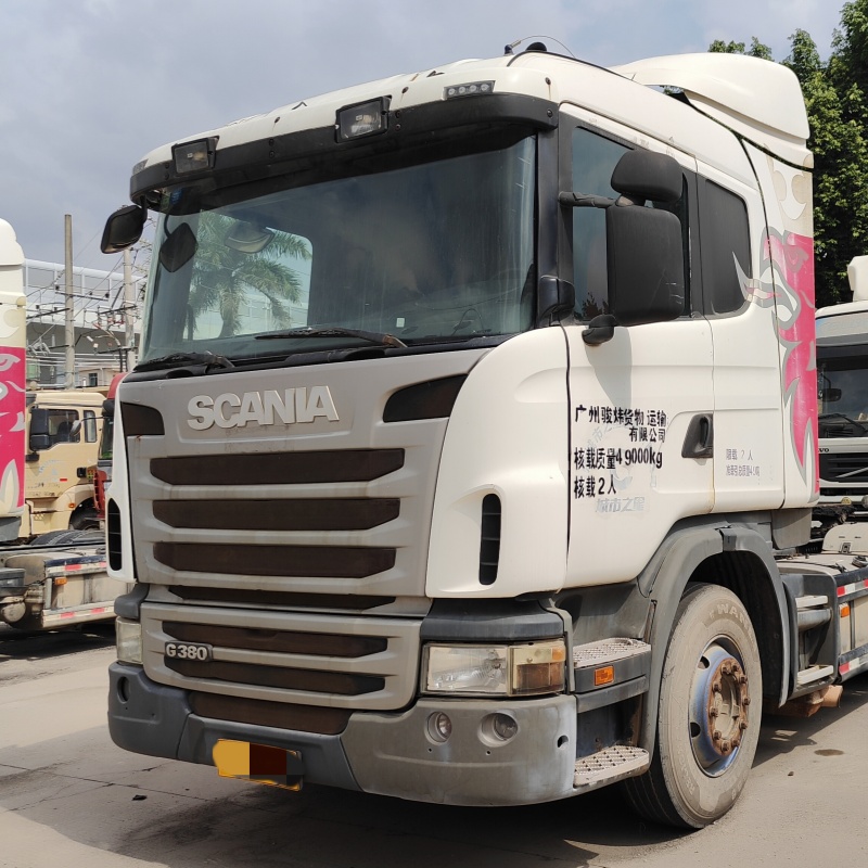 Second hand SCANIA G380 Manual Tractor Truck White 2010 6x2 High Quality Tow Tractor